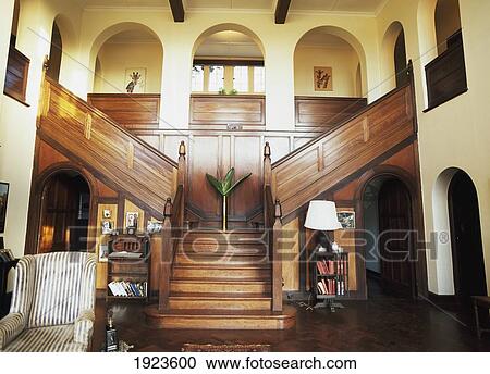 Staircase In House Interior View Large Photo Image Stock Image - Staircase In House Interior. Fotosearch