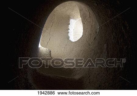 Stock Photograph - Staircase Leading To The Top Of The Niche Of The Small Buddha In Bamiyan, Bamian Province, Afghanistan. Fotosearch