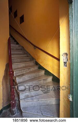 Stock Photograph - Staircase Through A Doorway. Fotosearch