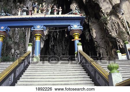 Stock Photograph - Stairs At Hindu Caves. Fotosearch