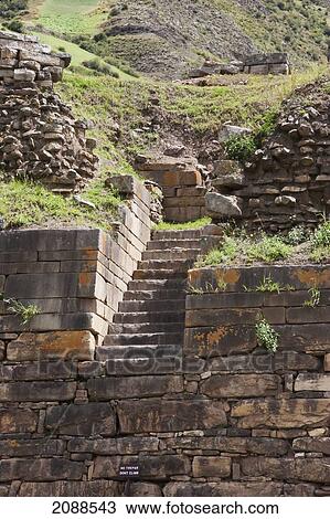 Stairs In El Castillo, Chavin De Huantar, Ancash, Peru View Large Photo Image Stock Image - Stairs In El Castillo, Chavin De Huantar, Ancash, Peru. Fotosearch