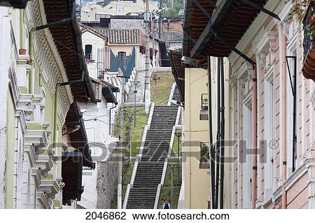 Stairs In The Historical Center, Quito, Pichincha, Ecuador View Large Photo Image Stock Image - Stairs In The Historical Center, Quito, Pichincha, Ecuador. Fotosearch