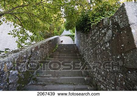 Stairs To The Northern Tower, Mont-Saint-Michel, France View Large Photo Image Stock Photo - Stairs To The Northern Tower, Mont-Saint-Michel, France. Fotosearch
