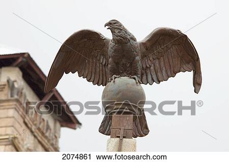 Stock Image - Standard At The Rova (Queen's Palace), Antananarivo, Madagascar. Fotosearch