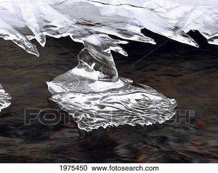 Starship, Massachusetts, Seekonk, Caratunk Wildlife Refuge, Close-Up Of Ice Melting Over Stream. View Large Photo Image Stock Image - Starship, Massachusetts, Seekonk, Caratunk Wildlife Refuge, Close-Up Of Ice Melting Over Stream.. Fotosearch