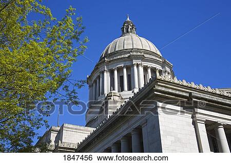 Stock Photograph - State Capitol Building; Olympia, Washington, Usa. Fotosearch