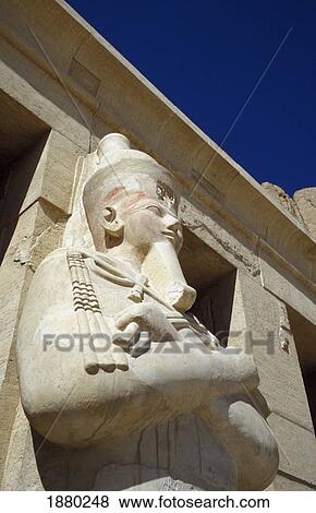 Statue At Hatshepsut Temple View Large Photo Image Stock Photo - Statue At Hatshepsut Temple. Fotosearch