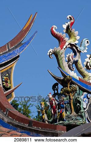 Stock Image - Statue At Qingshui Temple, Taipei, Taiwan, Asia. Fotosearch