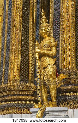 Stock Photo - Statue Guarding Phra Mondop At Royal Grand Palace In Rattanakosin District; Bangkok, Thailand. Fotosearch