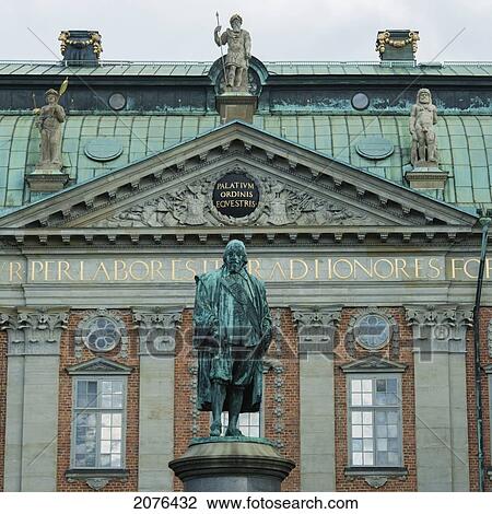 Statue In Front Of The Swedish House Of Nobility; Stockholm Sweden View Large Photo Image Stock Image - Statue In Front Of The Swedish House Of Nobility; Stockholm Sweden. Fotosearch