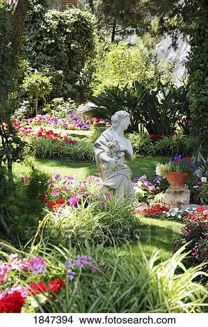 Picture - Statue In Park; Capri, Italy. Fotosearch