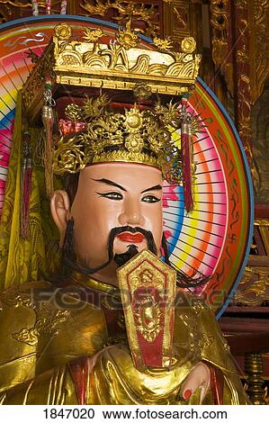 Stock Image - Statue In Temple At Tao Dan Culture Park; Ho Chi Minh City (Saigon), Southern Vietnam, Vietnam. Fotosearch