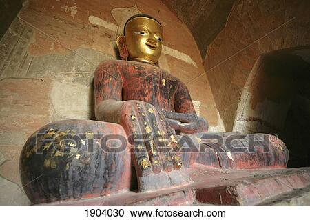 Statue Insdie Temple, Bagan, Burma View Large Photo Image Stock Image - Statue Insdie Temple, Bagan, Burma. Fotosearch