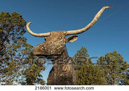 Statue Of A Texas Longhorn Cow, Alpine, Texas, Usa View Large Photo Image Stock Image - Statue Of A Texas Longhorn Cow, Alpine, Texas, Usa. Fotosearch
