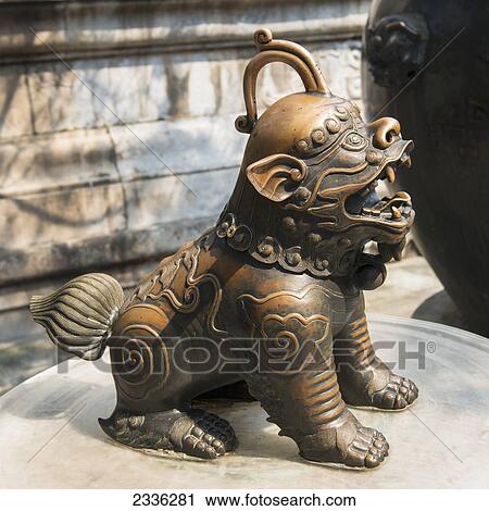 Stock Image - Statue Of Animal Likeness At Summer Palace; Beijing, China. Fotosearch