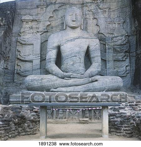 Statue Of Budda Carved In Rock View Large Photo Image Stock Photo - Statue Of Budda Carved In Rock. Fotosearch