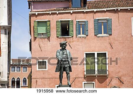 Stock Photo - Statue Of Carlo Goldoni. Fotosearch