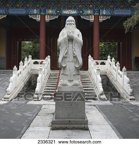Stock Image - Statue Of Confucius At Confucius Temple; Beijing, China. Fotosearch