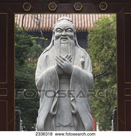 Stock Photo - Statue Of Confucius At Confucius Temple; Beijing, China. Fotosearch