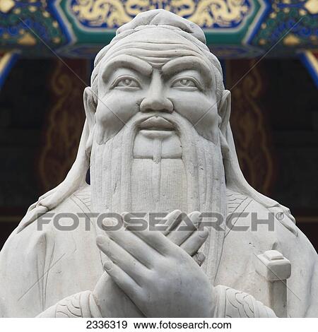 Stock Photo - Statue Of Confucius At Confucius Temple; Beijing, China. Fotosearch