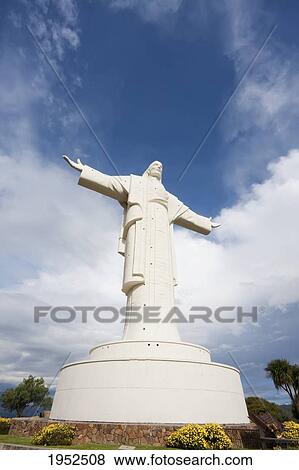 Stock Photo - Statue of Cristo de la Concordia, Cochabamba, Bolivia. Fotosearch