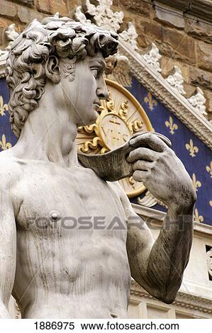 Stock Photography - Statue Of David Infront Of Palazzo Vecchio. Fotosearch