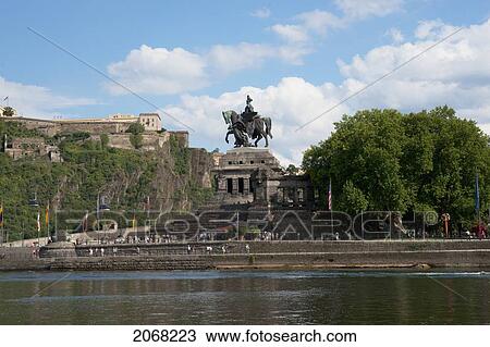 Statue Of Emperor William I At The Deutsches Eck; Koblenz Rhineland-Palatinate Germany View Large Photo Image Stock Image - Statue Of Emperor William I At The Deutsches Eck; Koblenz Rhineland-Palatinate Germany. Fotosearch