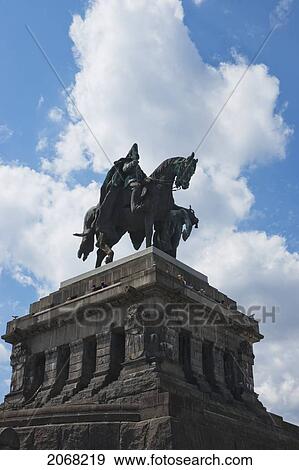Statue Of Emperor William I At The Deutsches Eck; Koblenz Rhineland-Palatinate Germany View Large Photo Image Stock Photo - Statue Of Emperor William I At The Deutsches Eck; Koblenz Rhineland-Palatinate Germany. Fotosearch