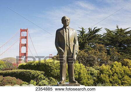 Statue Of Joseph B. Strauss By The Golden Gate Bridge; San Francisco, California, Usa View Large Photo Image Stock Photography - Statue Of Joseph B. Strauss By The Golden Gate Bridge; San Francisco, California, Usa. Fotosearch