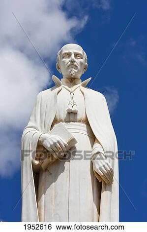 Stock Photograph - Statue of Juan de Frias-Ferran, founder of the University of Sucre, Chuquisaca Department, Bolivia. Fotosearch