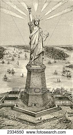 Statue Of Liberty, New York, United States Of America Soon After Its Dedication On October 28, 1886. From El Museo Popular Published Madrid, 1887. View Large Photo Image Stock Image - Statue Of Liberty, New York, United States Of America Soon After Its Dedication On October 28, 1886. From El Museo Popular Published Madrid, 1887.. Fotosearch