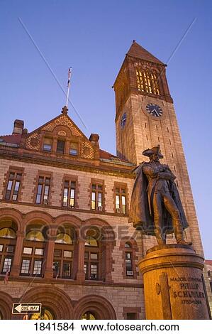 Statue Of Major General Philip Schuyler Outside Albany City Hall; Albany, New York, Usa View Large Photo Image Picture - Statue Of Major General Philip Schuyler Outside Albany City Hall; Albany, New York, Usa. Fotosearch
