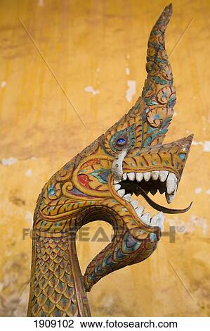 Statue Of Naga At Wat Sisaket, Vientiane, Laos View Large Photo Image Stock Image - Statue Of Naga At Wat Sisaket, Vientiane, Laos. Fotosearch