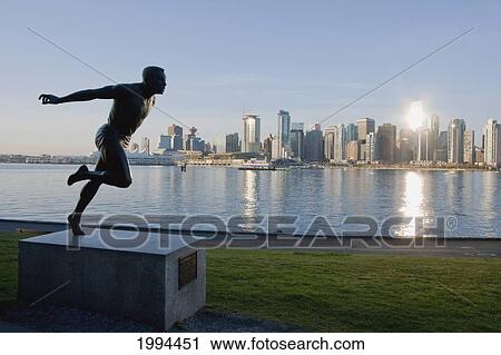 Statue Of Olympic Runner, Harry Jerome In Stanley Park At Sunrise, Vancouver, British Columbia, Canada View Large Photo Image Stock Image - Statue Of Olympic Runner, Harry Jerome In Stanley Park At Sunrise, Vancouver, British Columbia, Canada. Fotosearch