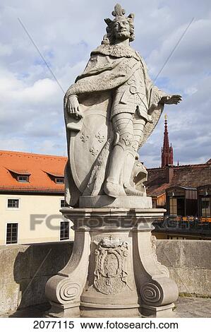 Stock Photography - Statue Of Pipinus; Wurzburg Bavaria Germany. Fotosearch
