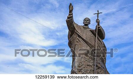 Statue of Pope John Paul II; Dili, Timor-Leste View Large Photo Image Stock Photo - Statue of Pope John Paul II; Dili, Timor-Leste. Fotosearch