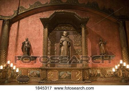 Stock Photo - Statue Of Saint; Antigua, Guatemala. Fotosearch