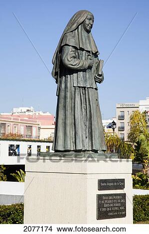 Statue Of Santa Angela De La Cruz; Chiclana De La Frontera Andalusia Spain View Large Photo Image Picture - Statue Of Santa Angela De La Cruz; Chiclana De La Frontera Andalusia Spain. Fotosearch