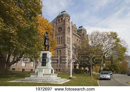 Stock Photo - Statue Of Sir Oliver Mowat At Queen's Park In Toronto, Ontario, Canada. Fotosearch