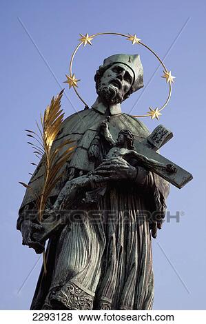 Statue of St John of Nepomuk, Charles Bridge, Prague, Czech Republic, Europe View Large Photo Image Stock Photo - Statue of St John of Nepomuk, Charles Bridge, Prague, Czech Republic, Europe. Fotosearch