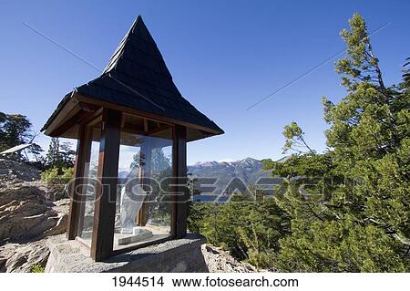 Picture - Statue of the Virgin Mary on Cerro Campanario, San Carlos de Bariloche, Nahuel Huapi National Park, Rio, Argentina. Fotosearch