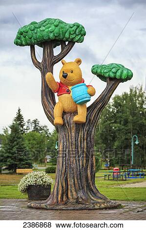 Stock Photo - Statue of Winnie-the-Pooh; White River, Ontario, Canada. Fotosearch