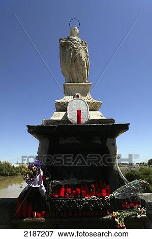 Statue on bridge, Cordoba, Andalucia, Spain View Large Photo Image Stock Photo - Statue on bridge, Cordoba, Andalucia, Spain. Fotosearch