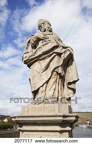 Statue On The Old Bridge Over Main River; Wurzburg Bavaria Germany View Large Photo Image Stock Photo - Statue On The Old Bridge Over Main River; Wurzburg Bavaria Germany. Fotosearch