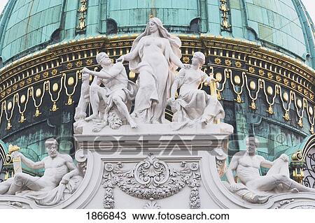 Statues And Dome, Vienna, Austria View Large Photo Image Stock Image - Statues And Dome, Vienna, Austria. Fotosearch