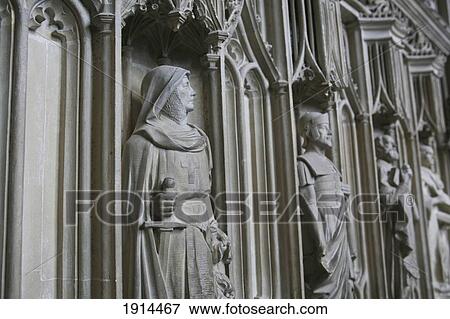 Statues At Winchester Cathedral View Large Photo Image Stock Photo - Statues At Winchester Cathedral. Fotosearch