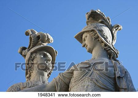 Stock Image - Statues in the Great Parterre of Schonbrunn Palace, Vienna (Wien), Austria. Fotosearch