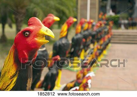 Stock Image - Statues Of Birds; Chiang Rai, Thailand. Fotosearch