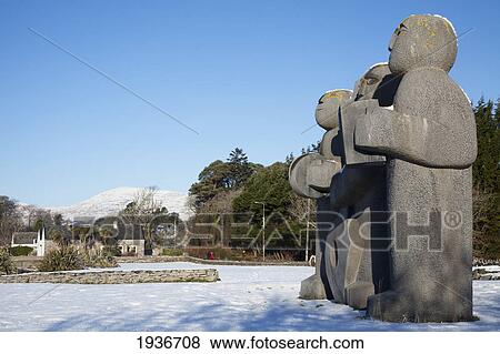 Statues On A Snowy Ground; Kenmare County Kerry Ireland View Large Photo Image Stock Photo - Statues On A Snowy Ground; Kenmare County Kerry Ireland. Fotosearch