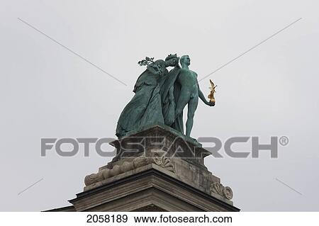 Statues On Heroes' Square, Budapest, Hungary View Large Photo Image Stock Photo - Statues On Heroes' Square, Budapest, Hungary. Fotosearch